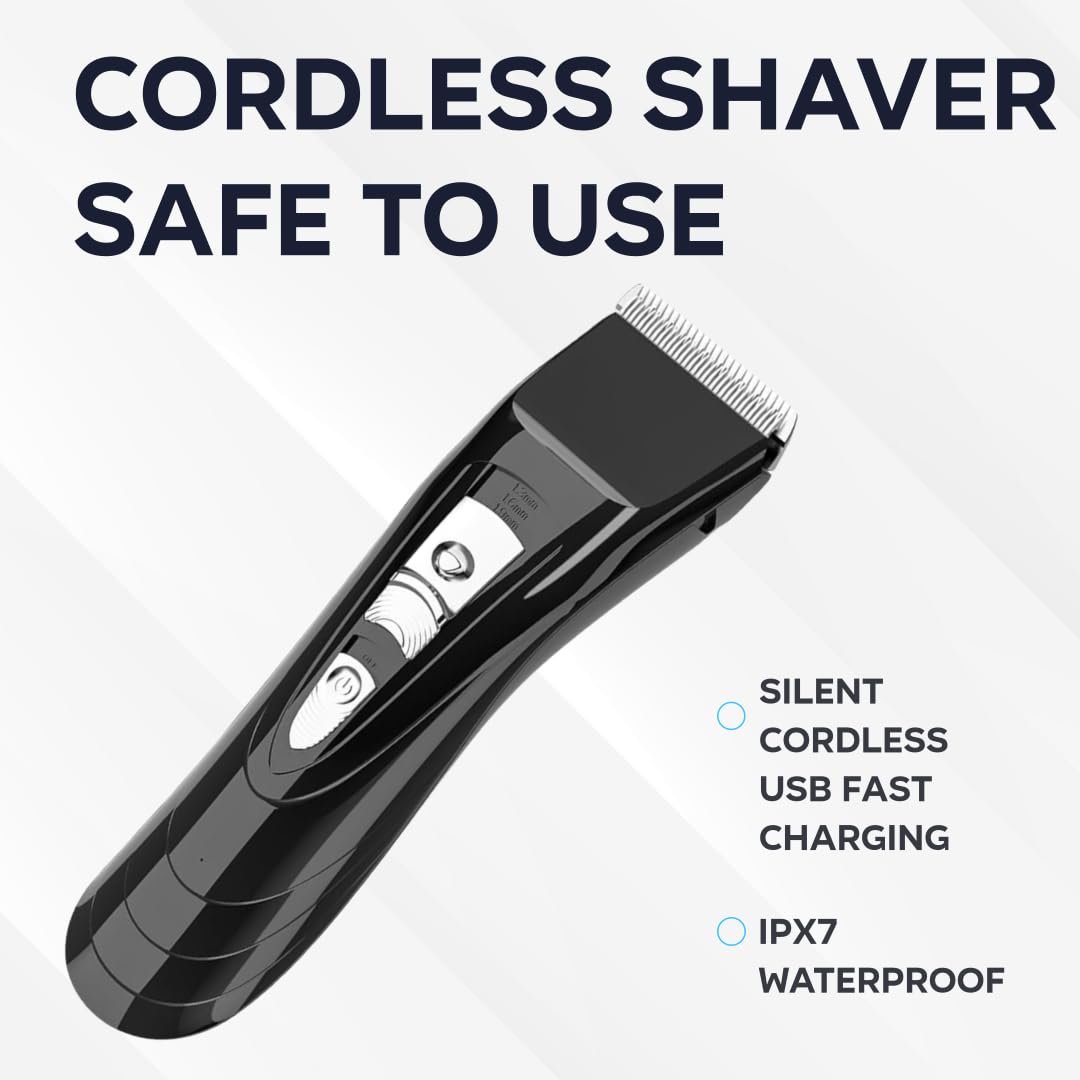 Cortadora de pelo recargable inalámbrica para hombres, mujeres y niños, hoja ajustable de 4 posiciones, recortadora de barba, kit profesional de corte de pelo para el hogar con estuche de 8