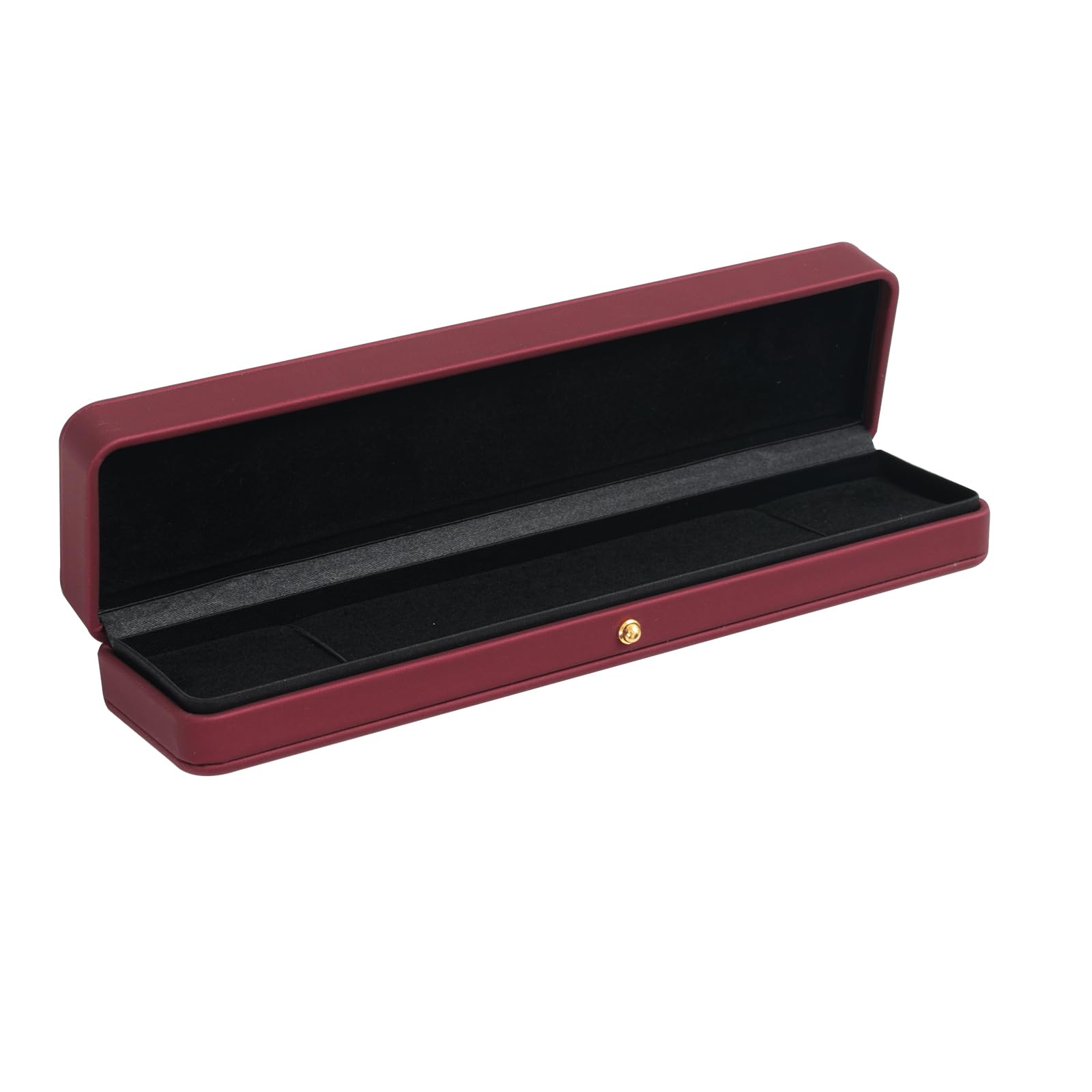 Coffret collier velours PATIKIL rouge avec fente unique pour longue chaîne