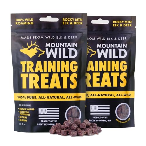 MOUNTAIN WILD Training Treats for Dogs & Puppies &ndash; Elk & Venison Protein Puppy & Dog Treat &ndash;...