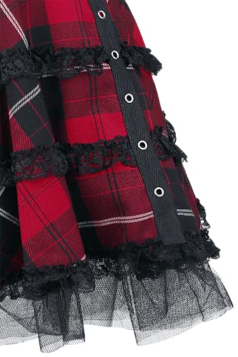 Hell Bunny Harley Tartan Dress Donna Miniabito