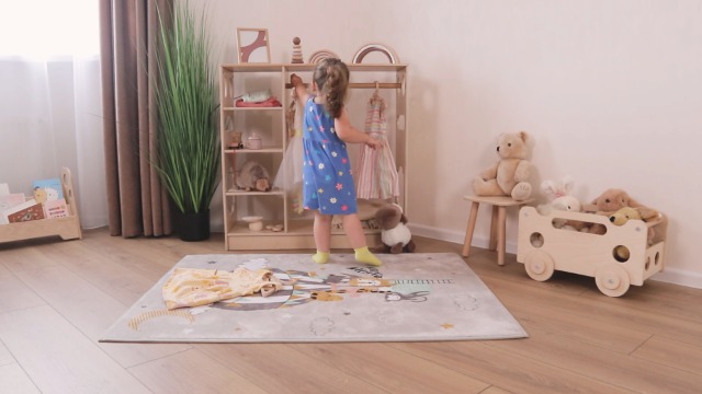 Amazon.co.jp: オープンウッド製の子供用洋服ダンス