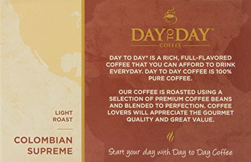 Image of Day To Day Colombian Supreme Light Roast Single Serve Coffee Pods, 12 Count Box (Pack of 6), for K-Cup Keurig Brewer