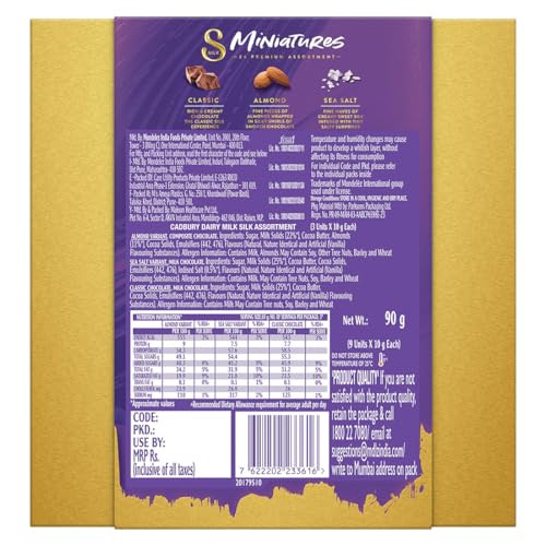 Image of Cadbury Dairy Milk Silk Miniatures Premium Assorted Chocolate Gift pack, 90 g (Pack of 2)