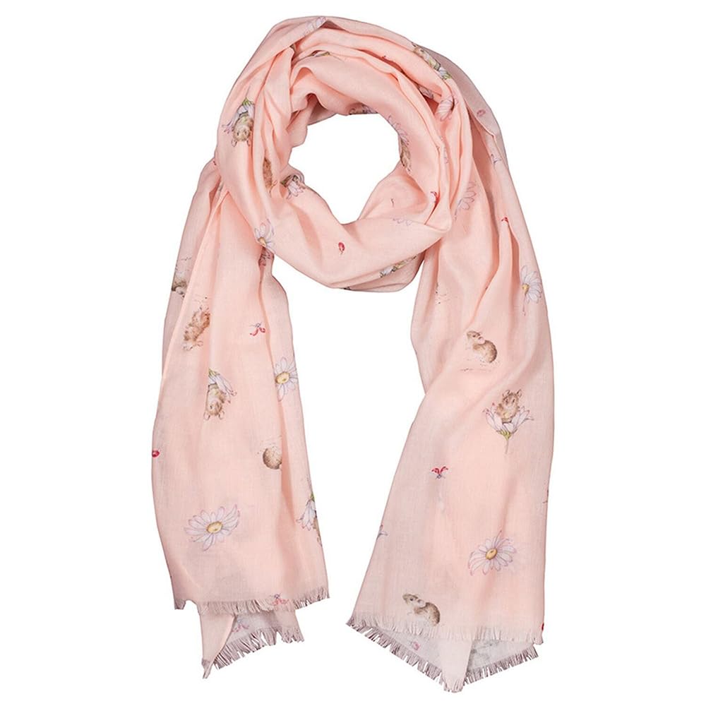Wrendale Designs by Hannah Dale - Oops A Daisy Lightweight Mouse Scarf - 70cm by 190cm