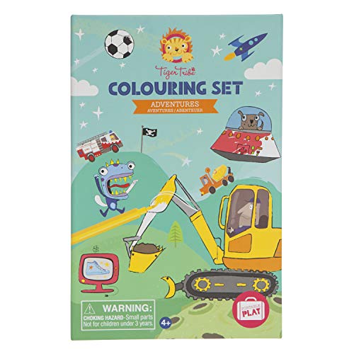 Adventure Theme Coloring Set - Travel Art Kit With Markers & Stickers For Kids