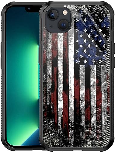 Coque antichoc iPhone 14 anti-rayures au motif drapeau américain
