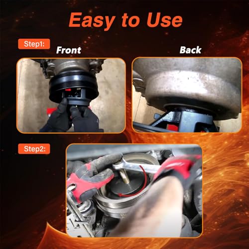 EVRBUL Harmonic Balancer Pullers Harmonic Balancer Puller and Installation Tools Compatible with Chevy LS Dodge Jeep V6 V8 Harmonic Balancers Without Tapped Holes Replace# 25264 - Thumbnail 7