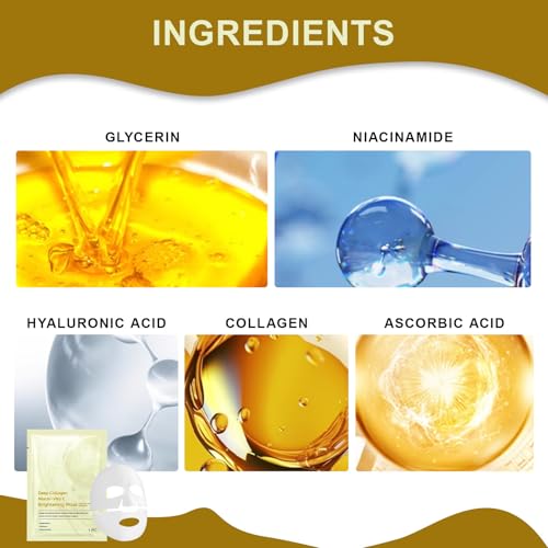 FunnAura 4PCS Overnight Collagen Face Mask, Collagens Face Mask for Deep Hydrating Anti Aging Smooth Fine Lines - Image 3