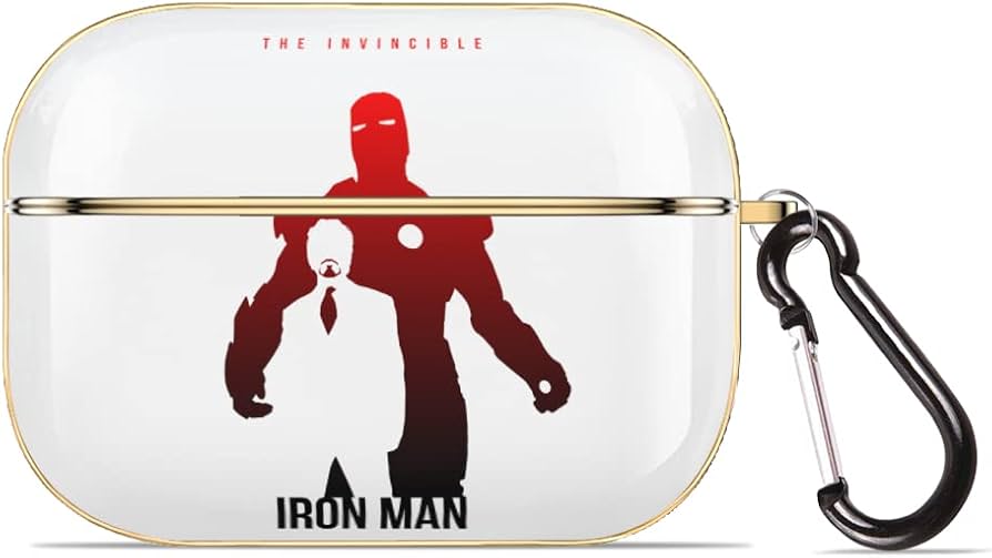 アイアンマン ヘッドフォンケース カラビナ付き アイアンマン ヘッドフォンケース カラビナ付き