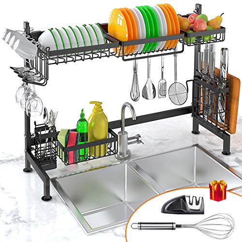 Dish Drying Rack Over Sink, iBesi Stainless Steel Sturdy Dishes Drainer Space Saver