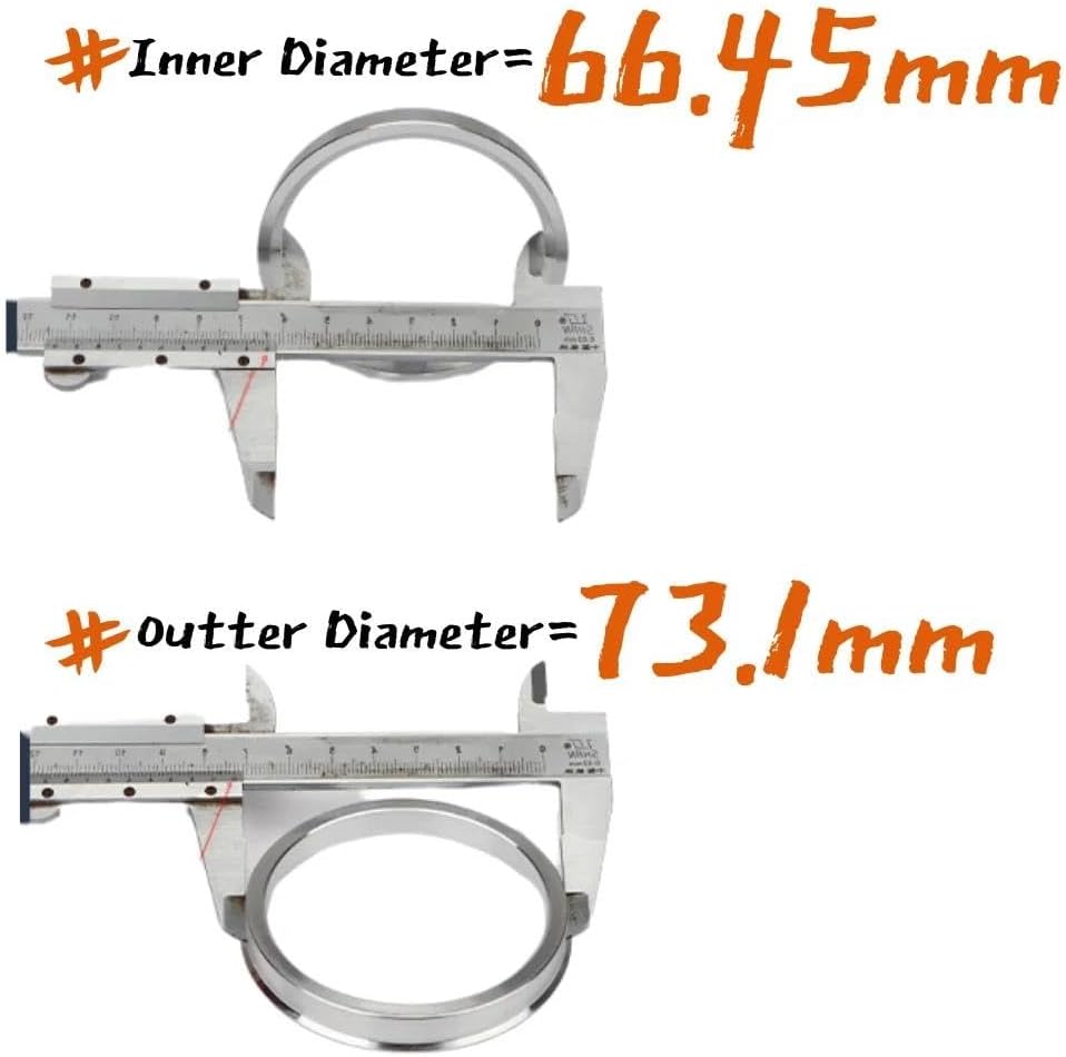 Wheel Spacer Hub Rings 73.1-66.1 .45 .6 67. 68. 69. 70. 71.5 72. Wheel Center Ring Bore Spacer Aluminum Alloy Qty(66.45mm to 73.1mm)