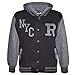Produktbild A2Z 4 Kids Mädchen Jungen B.B. Kapuzen R Mode NYC Jacke Varsity Baseball - B.B Jacket New Nyc Charcoal 11-12