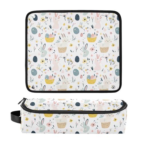 Bolsa de viaje resistente al calor Flowers Chick Marble para planchas, rizadores y accesorios de cuidado del cabello, organizador portátil miniatura 3