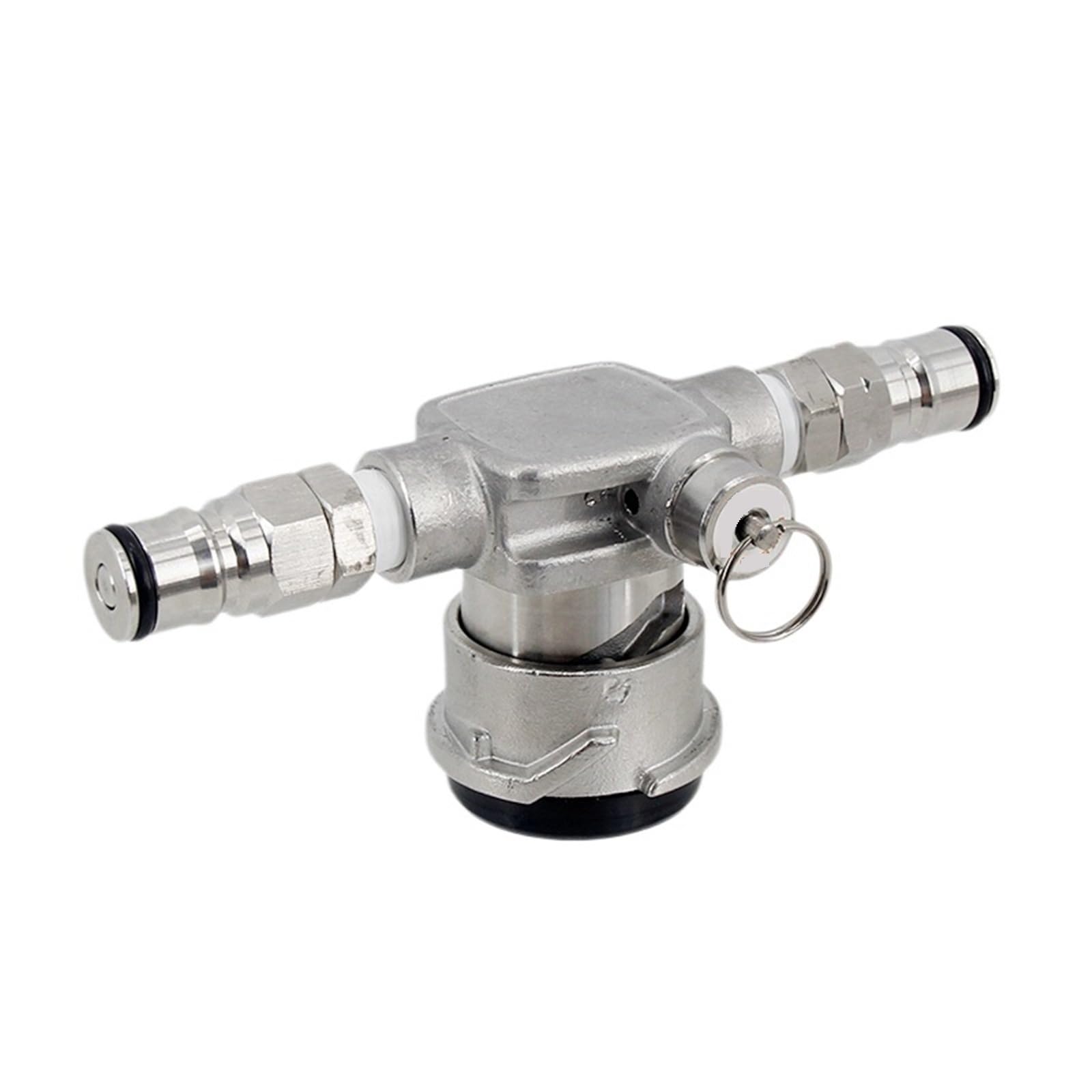 Low Profile Keg Coupler with Ball Lock Gas Beer Post All Stainless Steel 304 Homebrew Kegerator Space Saving Valve(Type S)