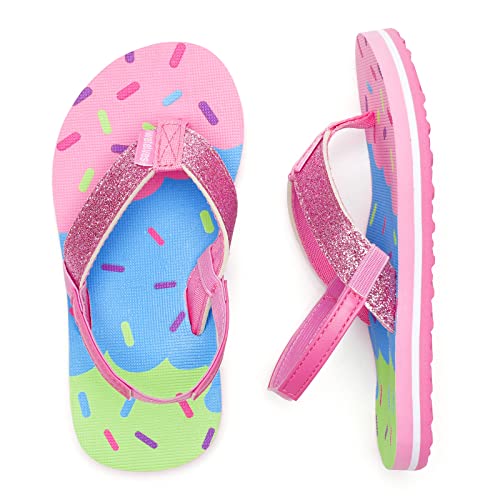 Image of WateLves Girls & Boys Kids Flip Flop summer Slide Sandals Slip on Suitable for Bath Shower Beach pool (Little Kid /Big Kid)