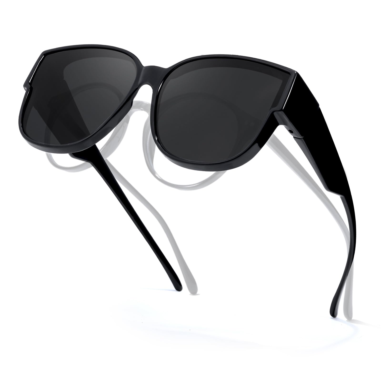 Myiaur Polarized Fit Over Glasses Sunglasses for Women - Trendy Sun Glasses to Go Over Eyeglasses UV400 Protection - Ideal for Daily Wear & Driving