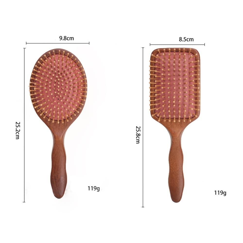 Cepillo for el cabello, peine de masaje, cepillo for el cabello grande, plano, natural, ecológico, con mango de madera for hombres y mujeres con cabello largo grueso, rizado y ondulado ( Size : A )