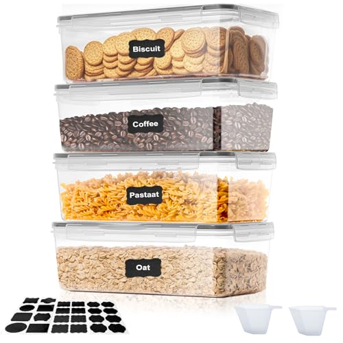 Cozary 3.2L Vorratsdosen mit Deckel Luftdicht 4er Set, BPA Frei...