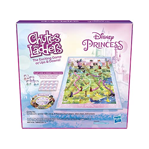 Chutes and Ladders: Disney Princess Edition Brettspiel für Kinder ab 3 Jahren, Vorschulspiel für 2-4 Spieler (exklusiv bei Amazon) – Bild 3