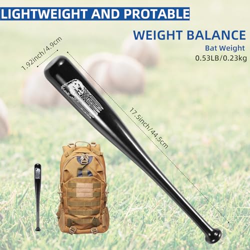 Cienfy Wooden Baseball Bat, One-Handed 17-Inch Training Softball Bat, Fishing Bat, Home/Outdoor/Self-Defense Gear, Truck Tire Checker, Camping Self-Defense Gear