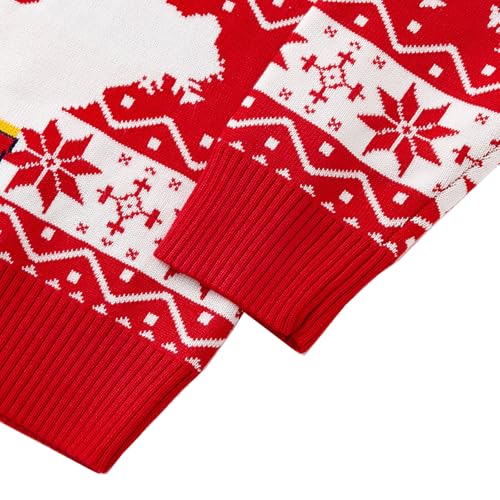 Image of Ugly Christmas Sweater for Girls Funny Xmas Knit Pullover Shirts Kids Child Holiday Jumper Tops Outfit 2-14 Years
