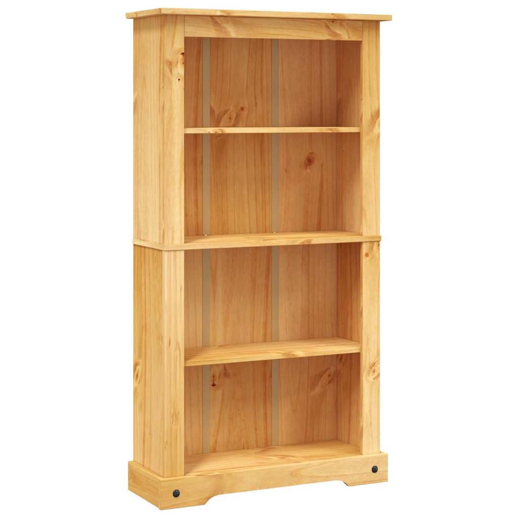 Librería de pino Corona México de 4 compartimentos rústica marrón