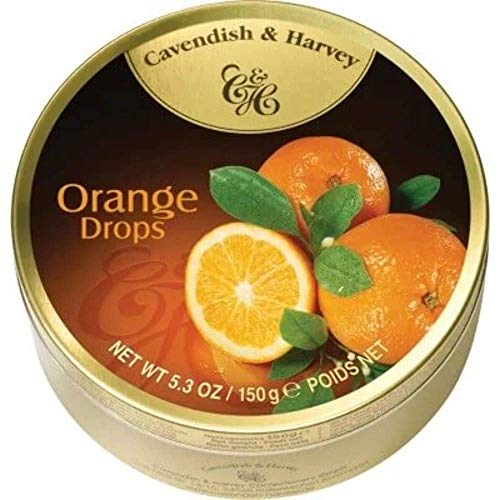 Cavendish & Harvey Fruit Tin - Naranja, 5.3 onzas - SET DE 3