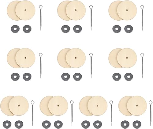 Miniatura 8 de Juego de 10 conectores de articulación de muñeca de 0.787 in, 1.181 in, 1.575 in, 1.969 in, juntas de pasador de chaveta y discos de tablero de