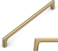 Vista 21 de Amerdeco - Paquete de 10 tiradores en bronce champán para armarios con orificio central de 5 pulgadas (128 mm), tiradores para armarios de cocina