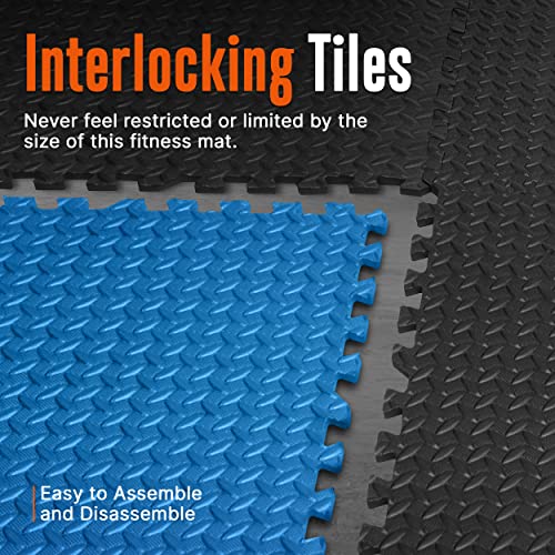 SQUATZ Thick Puzzle Exercise Mat Foam Interlocking Tiles Protect Floors from Gym Equipment Exercise, Durable Non-Skid Texture, Kid Baby Family Safe Easy to Assemble miniatura 4