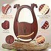 VixxNoxx Lyre Harp, 16-String Mahogany Lyra Harp Kit, Stringed Musical Instruments with Tuning Wrench Bag Instructions Extra Strings for Beginners Adults