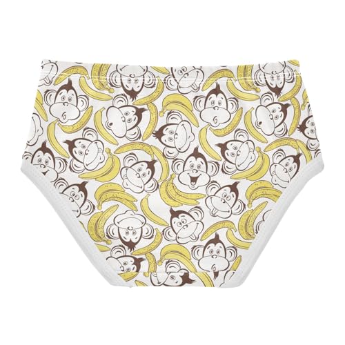 Girls' Underwear Monkey Funny Banana Cotton Stretch Comfort Toddler Panties2