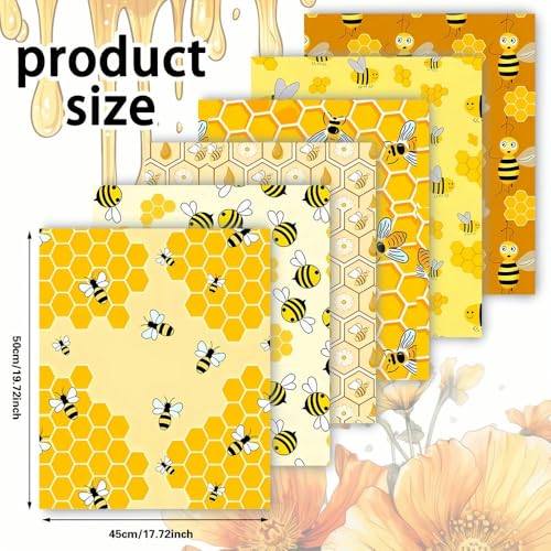 Tissu patchwork abeille de qualité supérieure pour literie et confection textile - 4