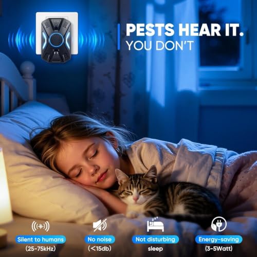 Image of 2026 Upgraded Ultrasonic Pest Repeller Indoor,3 Modes Mouse Traps Repellent,Electronic Pest Control Roach, Mouse, Bugs, Mice, Spider, Mosquito,Ant,Insect, Rodent Repellent Ultrasonic Plug in,6 Pack