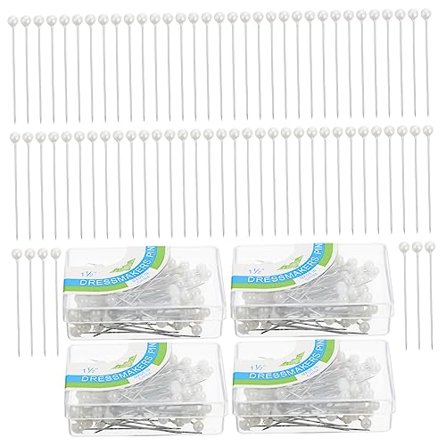 ARTIBETTER 100 Pins Per Box Straight Head Pin for DIY Jewelry Making Quilting (2 Colors)
