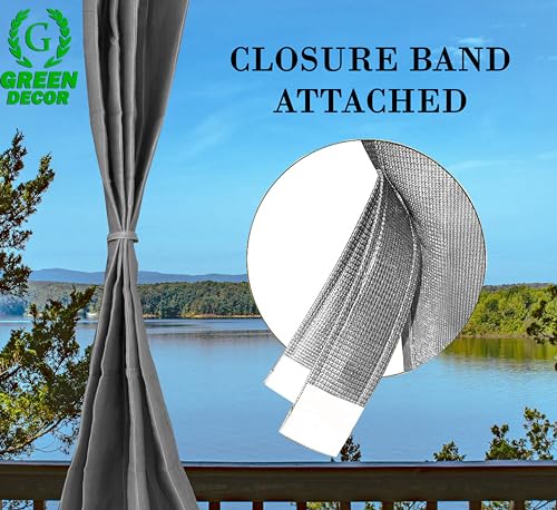 Image of HDPE Fabric 85-90% Sun Blockage & UV Protection Detachable Tab Top Balcony & Outdoor Curtains Temperature Reducing for Window&Door Curtains(Grey Color 4.5X10.5 Feet) 1 Piece