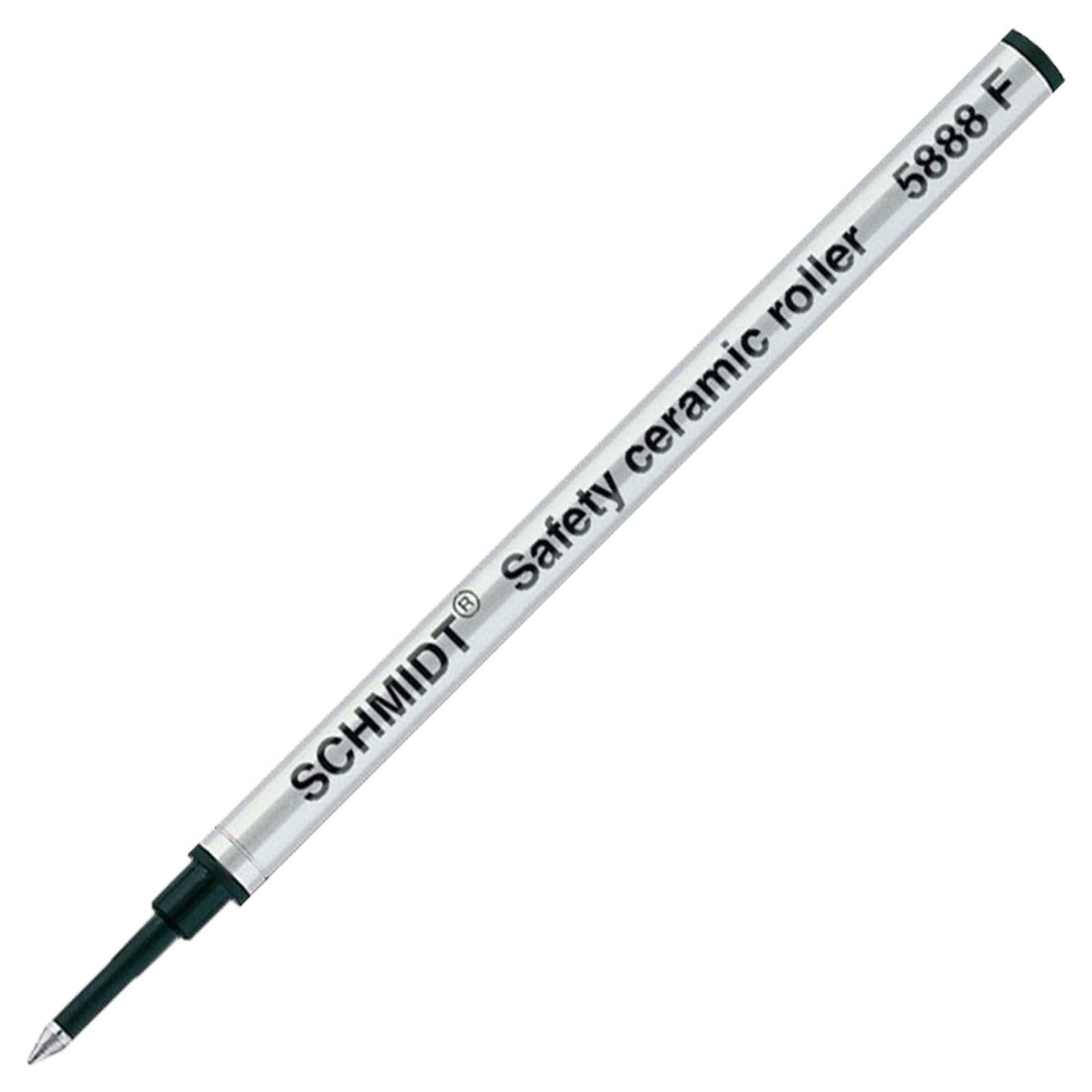 Lanier Pens Schmidt 5888 Safety Ceramic Rollerball Metal Refill - Black Ink (Fine Tip 0.6mm)