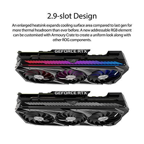 Asus ROG Strix GeForce RTX 3090 24 GB GDDR6X, scheda video gaming & prosumer, LED RGB Aura Sync e dissipatore triventola per gaming 8K e altissimi refresh rate - Scheda video - Immagine 4