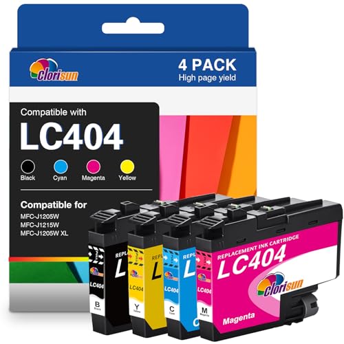 Cartouches d'encre LC404 haute capacité Clorisun pour des impressions nettes 4PK