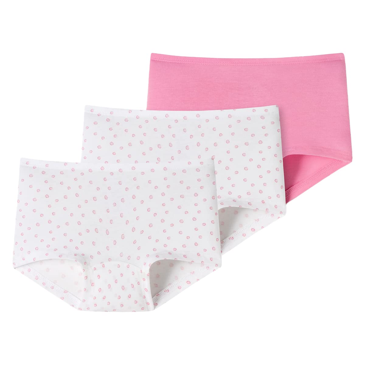 Schiesser Mädchen 3 PACK Unterwäsche Shorts hohe Passform - 95/5 Organic bio Baumwolle - Größe 92 bis 140