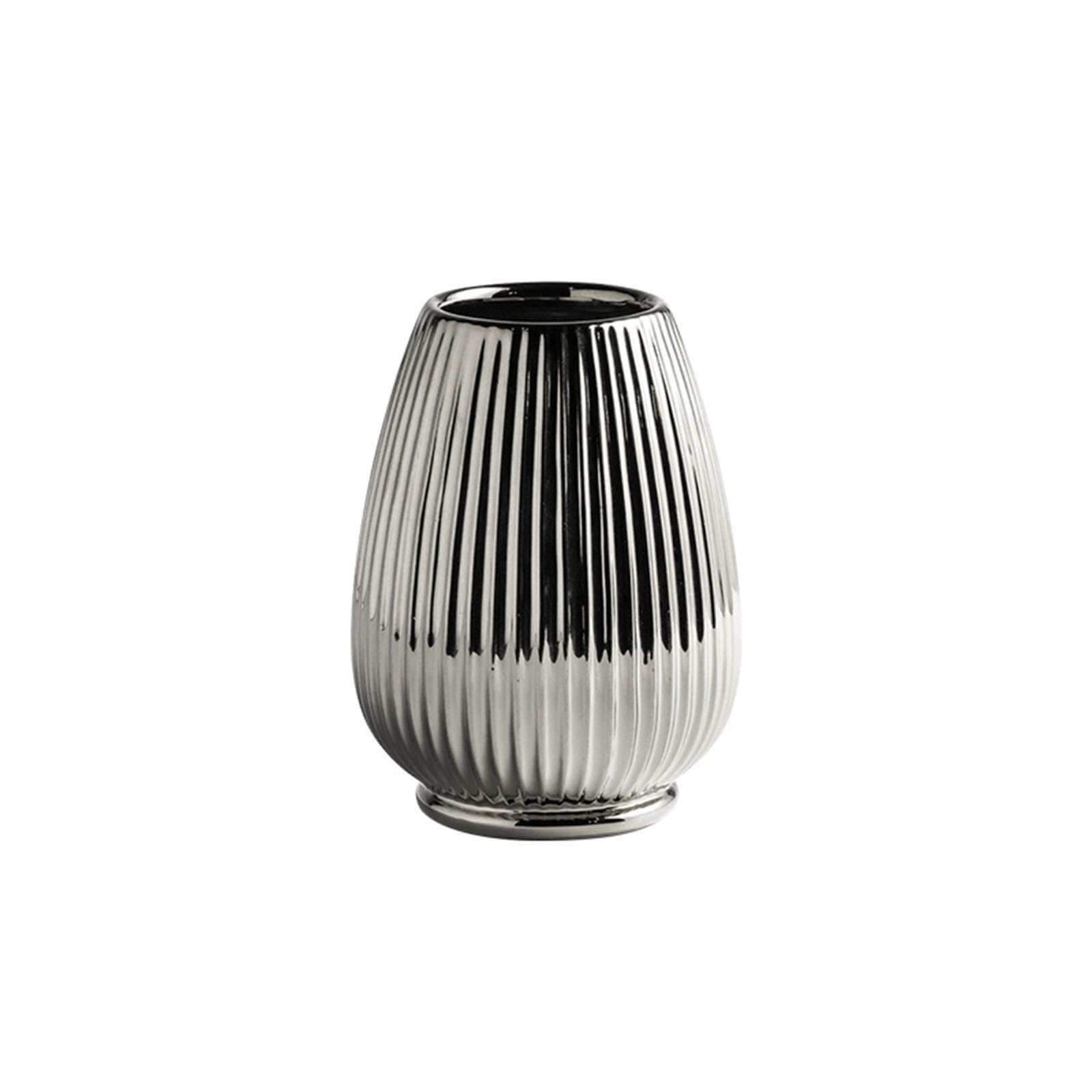 Vase en céramique moderne argenté haute finition pour fleurs