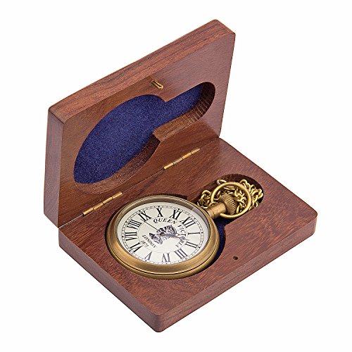 Kartique-Antique-Style-Brass-Pocket-Watch-with-Chain-in-Roman-Numbers-Queen-Victoria-Vintage-Style-Gandhi-Watch