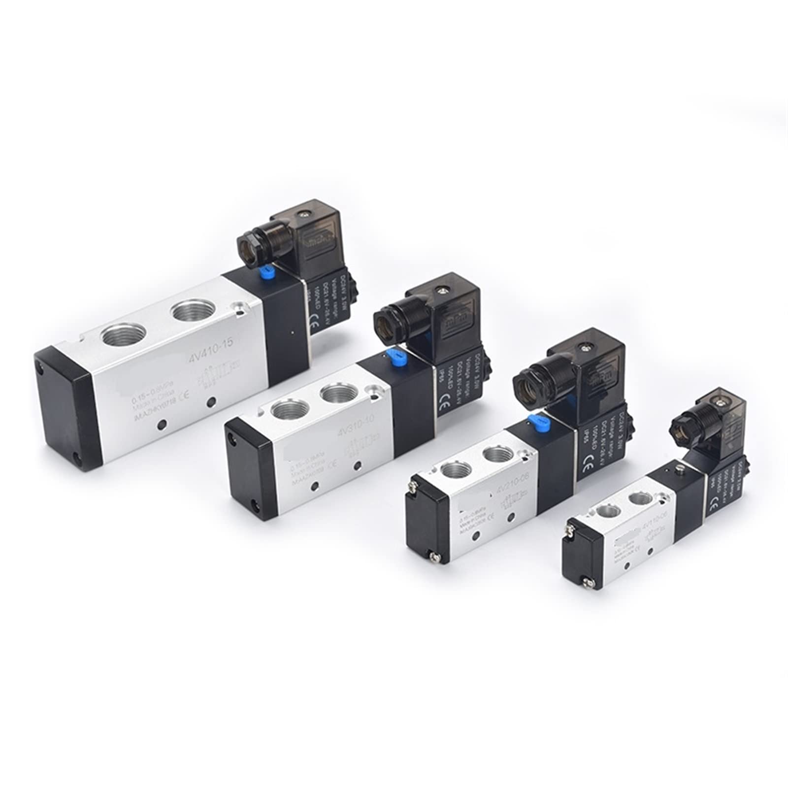 Válvula Solenoide eléctrica neumática 4V210-08, válvula magnética de Gas y Aire con Control de 5 vías y 2 Posiciones, 12V, 24V, 220V, Bobina Volt, 1 Uds.(4v210-08 W Sl402,AC220V)