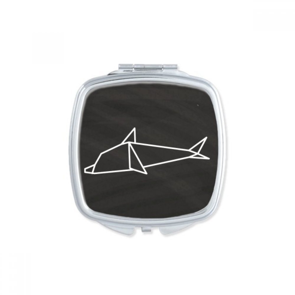 Miroir de maquillage origami tigre miroir de poche portable pour sac