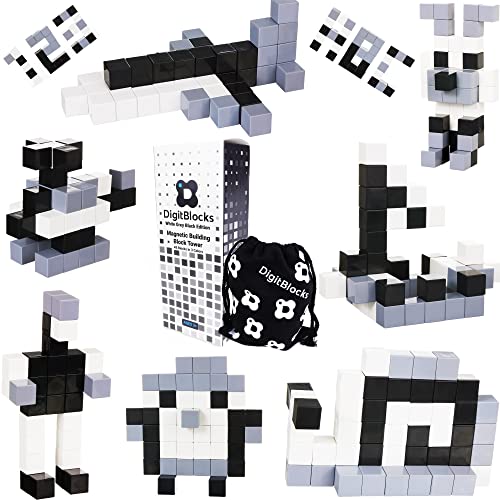 Collect All 3 Digit Blocks Magnetic Building Sets, 144 Pieces #TOP4