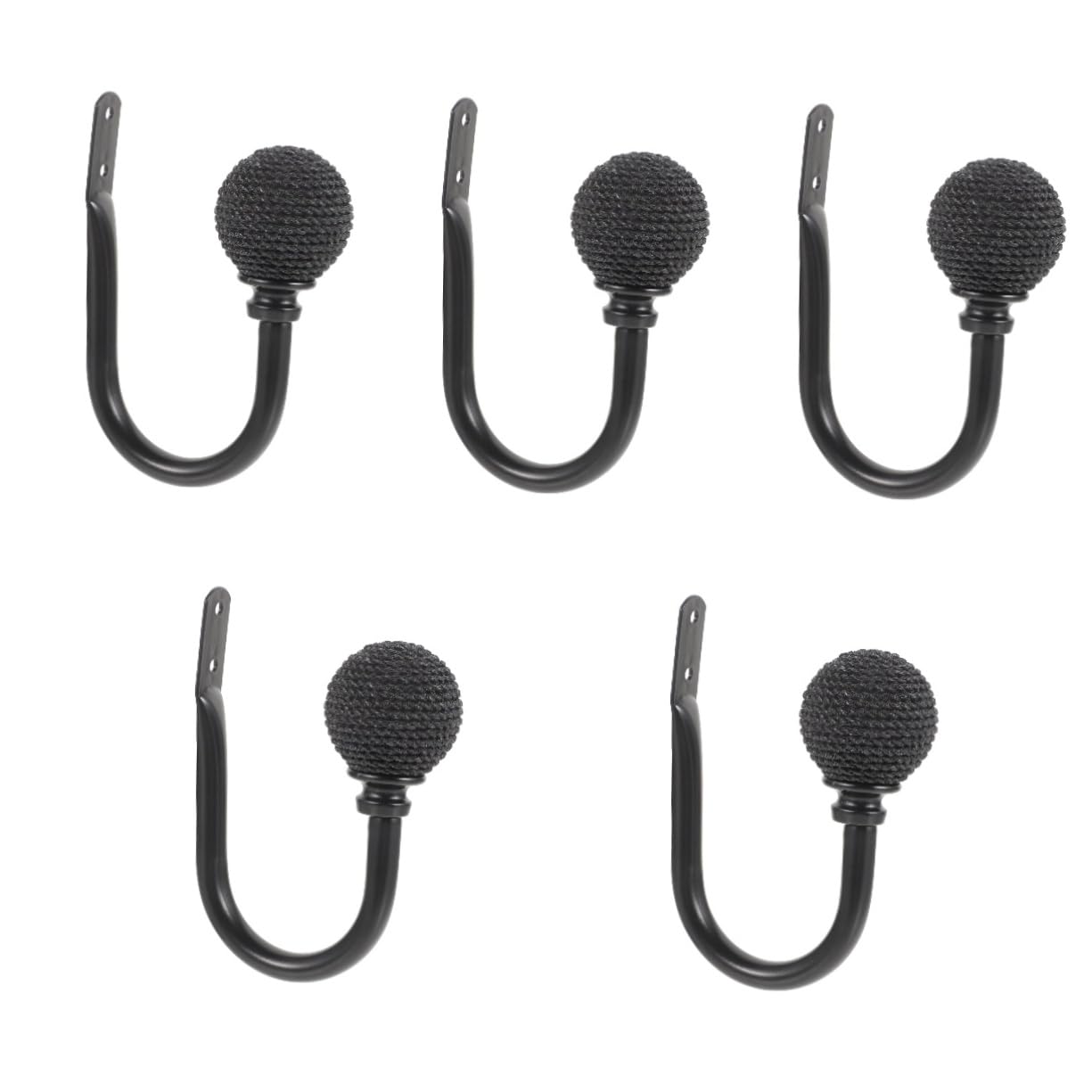 Gatuida 5pièces De Rideau Muraux Noire Retenues De Draps Élégantes pour Décoration De Fenêtres Salon Cuisine Chambre