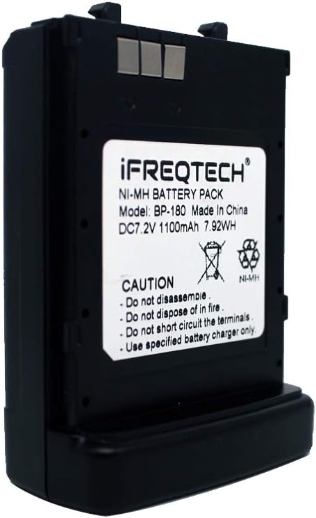 BP-173 Battery for Icom IC-T22E IC- W31 IC-W32 IC-W32A IC-T7 IC-T7A IC-T7H IC-T70 IC-T22 IC-T22A BP-180 Battery Replacement 1100mAh