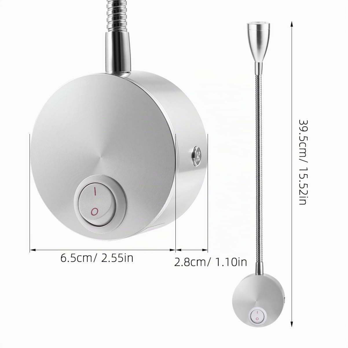 EXCEART 1pièce Applique Murale Led Flexible Degrés Avec Bras Rotatif Lampe De Chevet À Éclairage Chaud Pour Lecture Et Décoration De Chambre