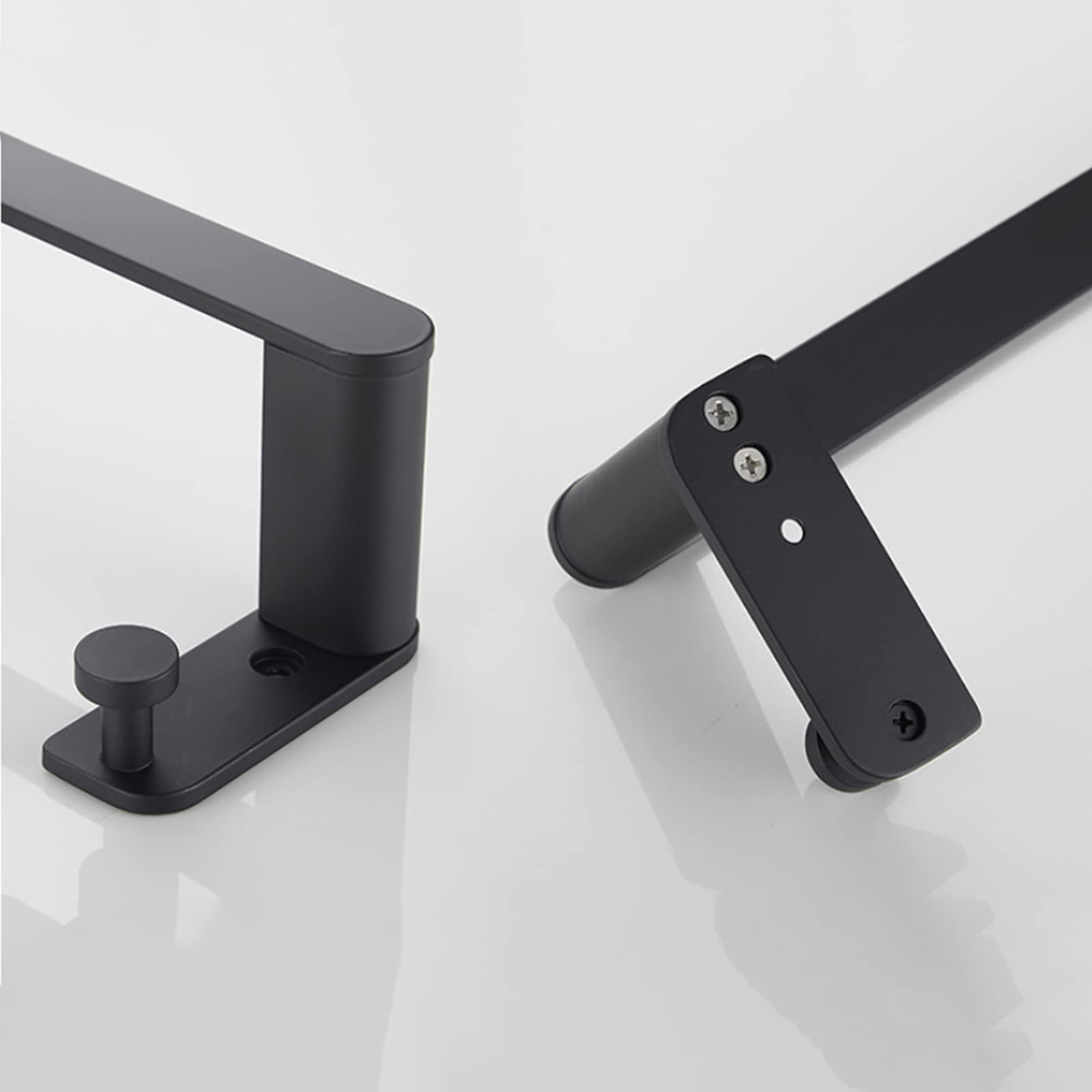 LYGXWJFC Toallero Toallero de baño, Aluminio, Toallero, Toallero de baño, Montado en la Pared, Toallero Negro, Perforación e instalación/40 cm