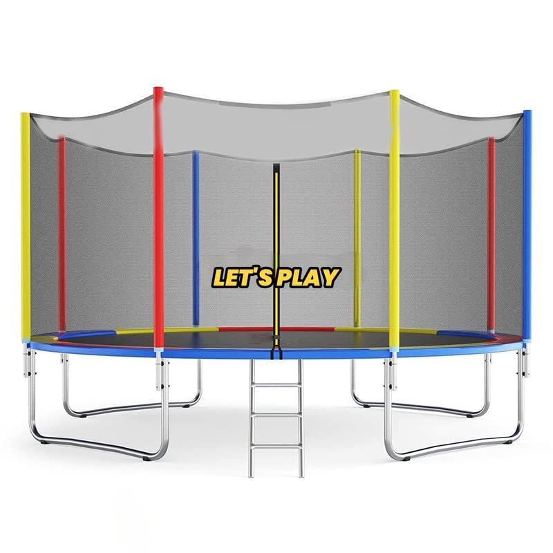 LETS PLAY® Imported Trampoline 12 Feet with Safety Net for Kids & Adults | Indoor & Outdoor Trampoline | Powerful Loading Capacity | Stainless Steel Frame & Legs (Supports 200 KG) Jumping Mat